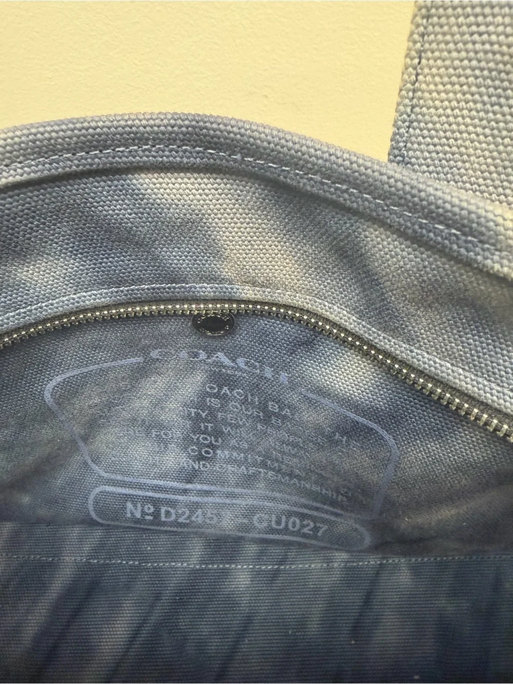 Coach New York Blue Tie-Dye Canvas Messenger Tote